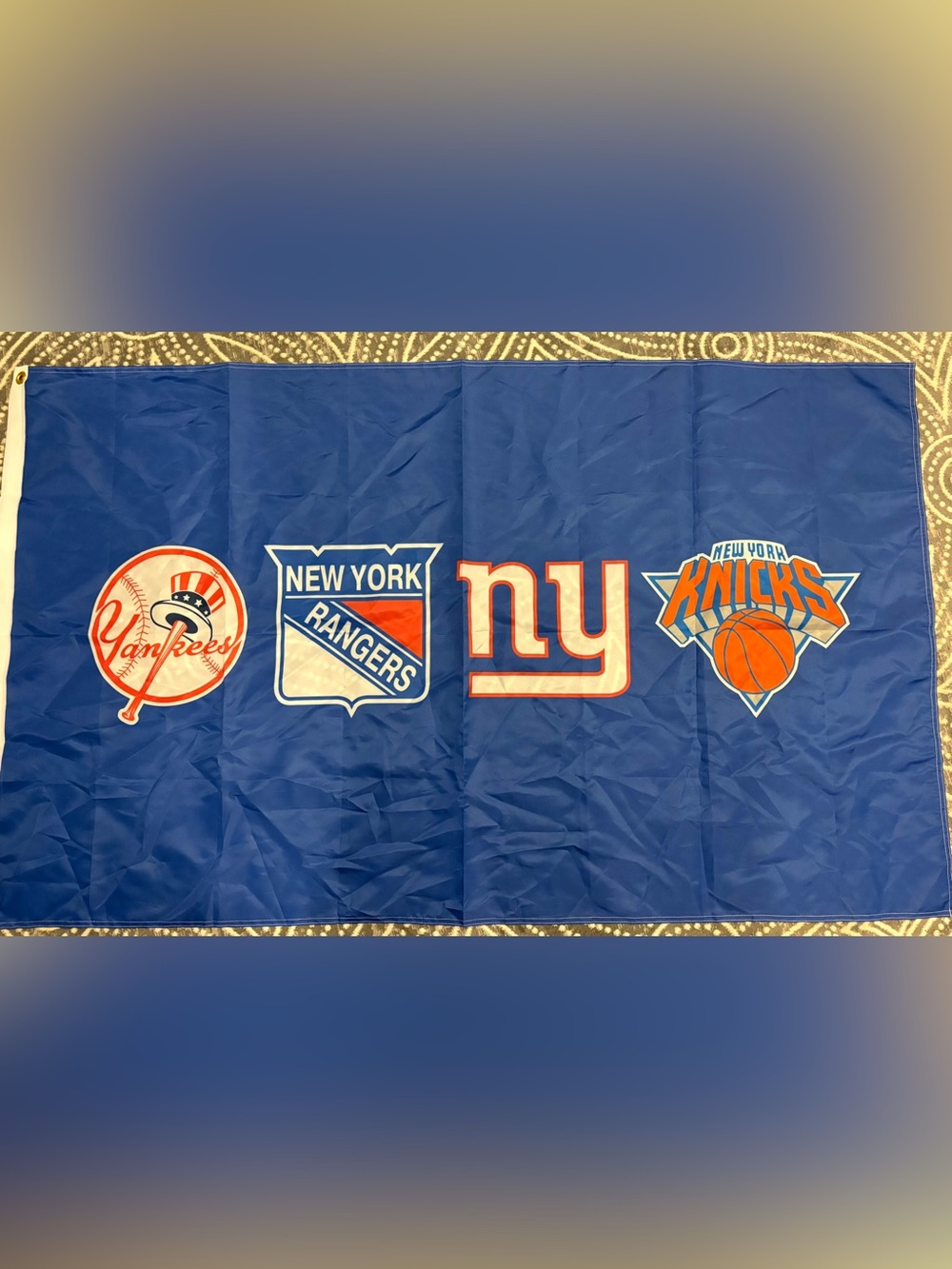 New York Rangers & Giants Blue Sports Banner